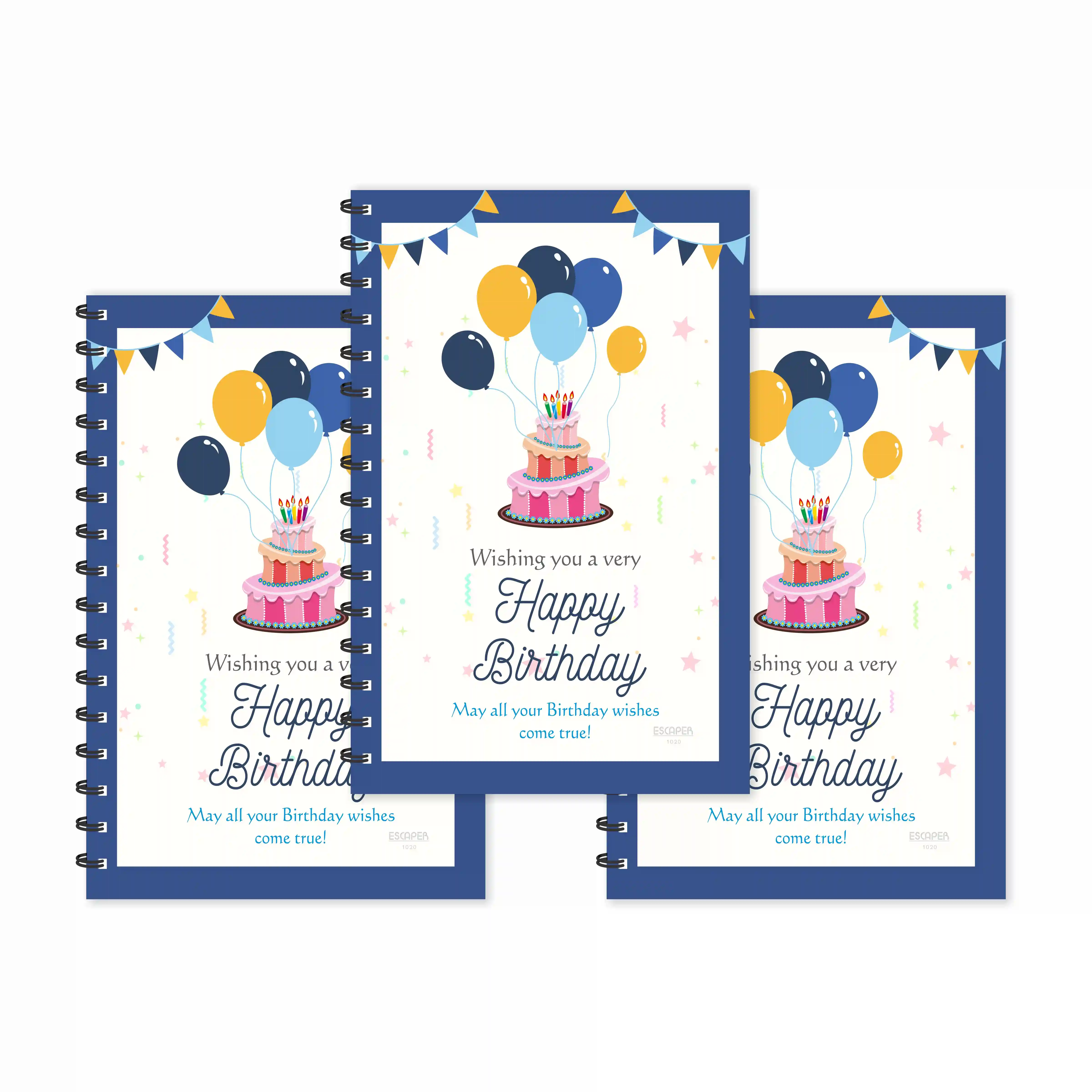 ESCAPER Wishing You a Happy Birthday Diary | Ruled - A5 Size - 8.5 x 5.5  inches Diary | Birthday Diary | Gifting Purpose Diary | Diary for Office