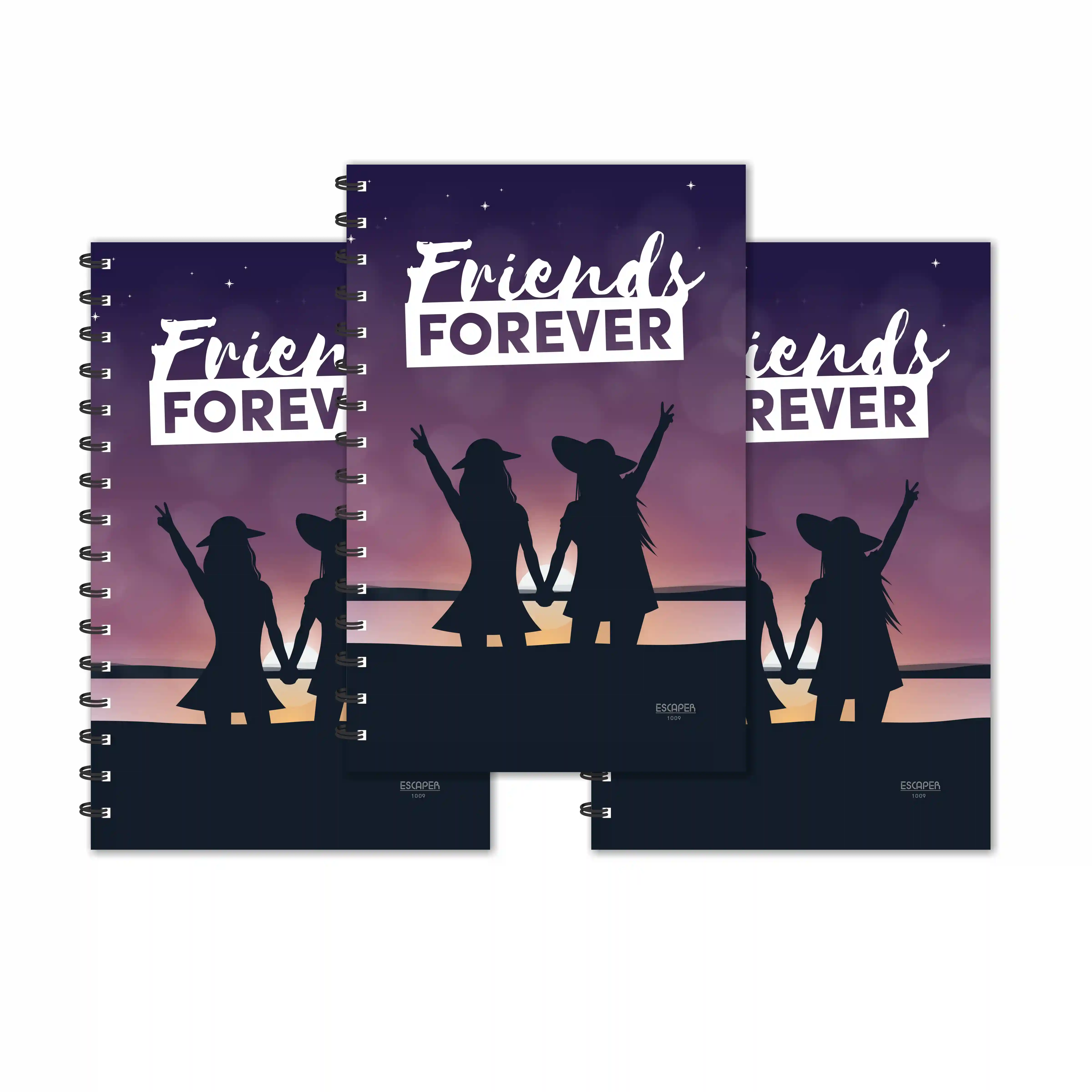 Friends Forever Designer Ruled Diaries - Pack Of 3