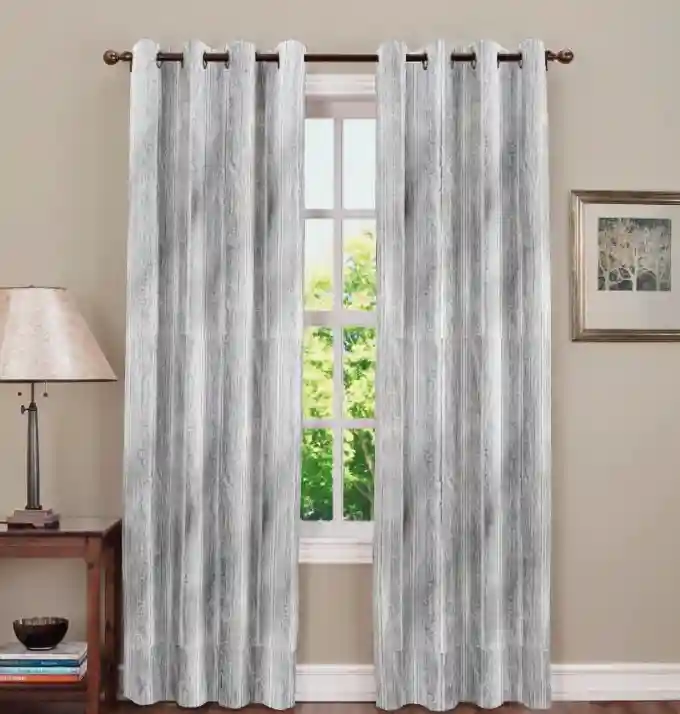 Euro Texture Door Curtains - Grey