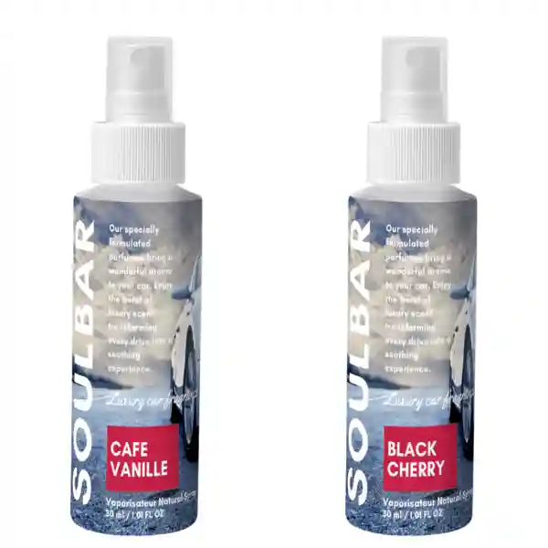 Cafe Vanille & Black Cherry Car Perfume Spray - Pack of 2