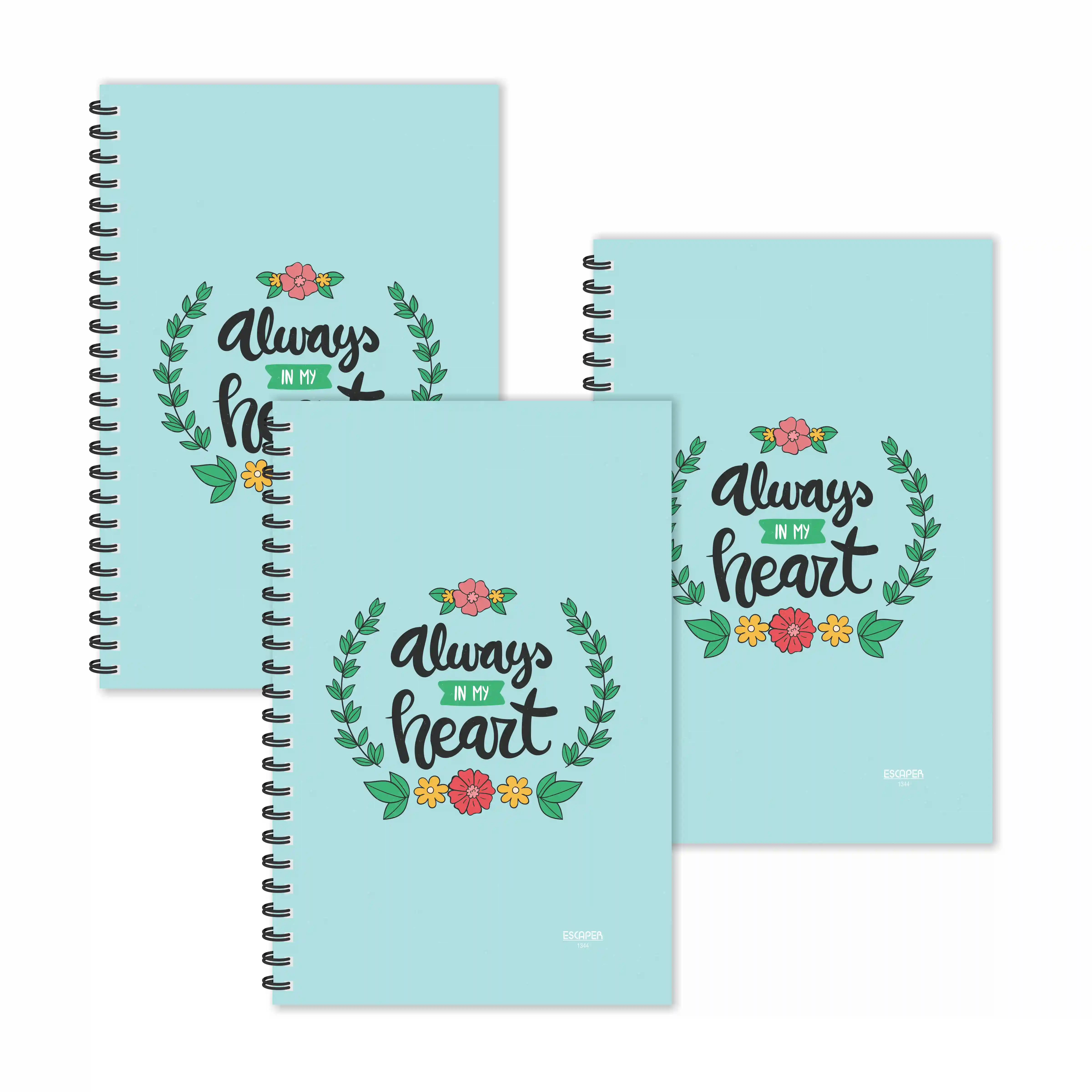 Always In My Heart Ruled Diaries - Pack Of 3