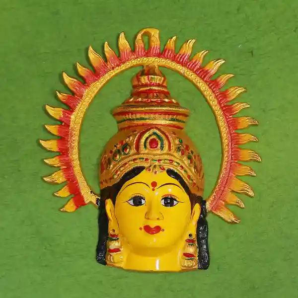 Lakshmi Face with Surya Mukut Plain - 9 inch