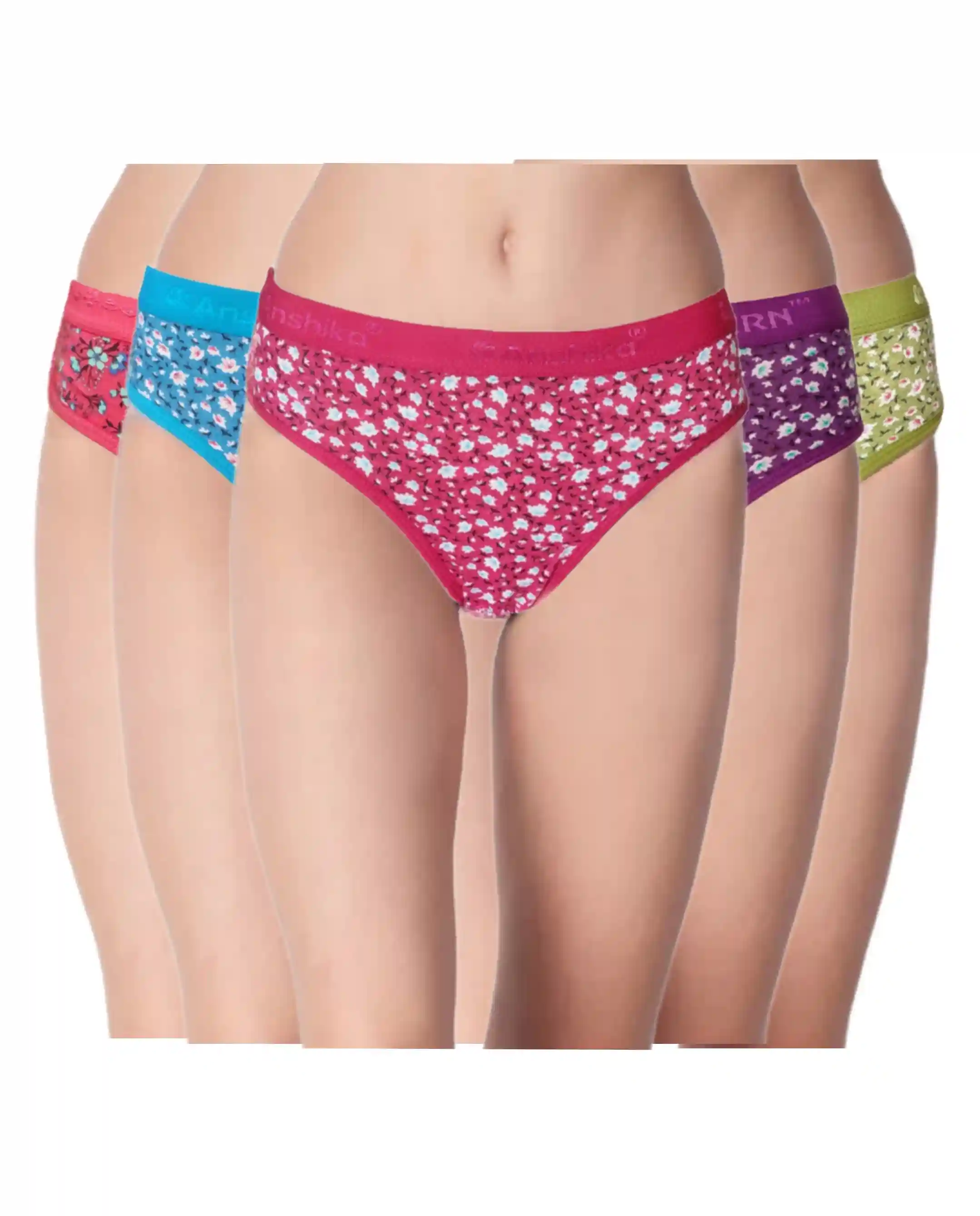 Premium Super Printed Hipster Panty Pack of 5 - Small