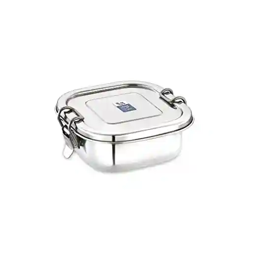 Jvl Leak Proof Single Layer - Small Lunch Tiffin Box With Spoon And Bag For Corporate - Inner Stainless Steel Outside Wooden Finish