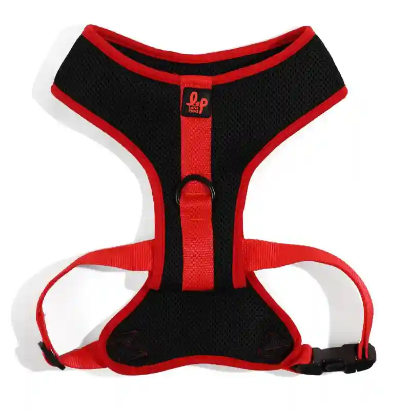 Air-Mesh Padded Black Vest Harness For Dogs - Small