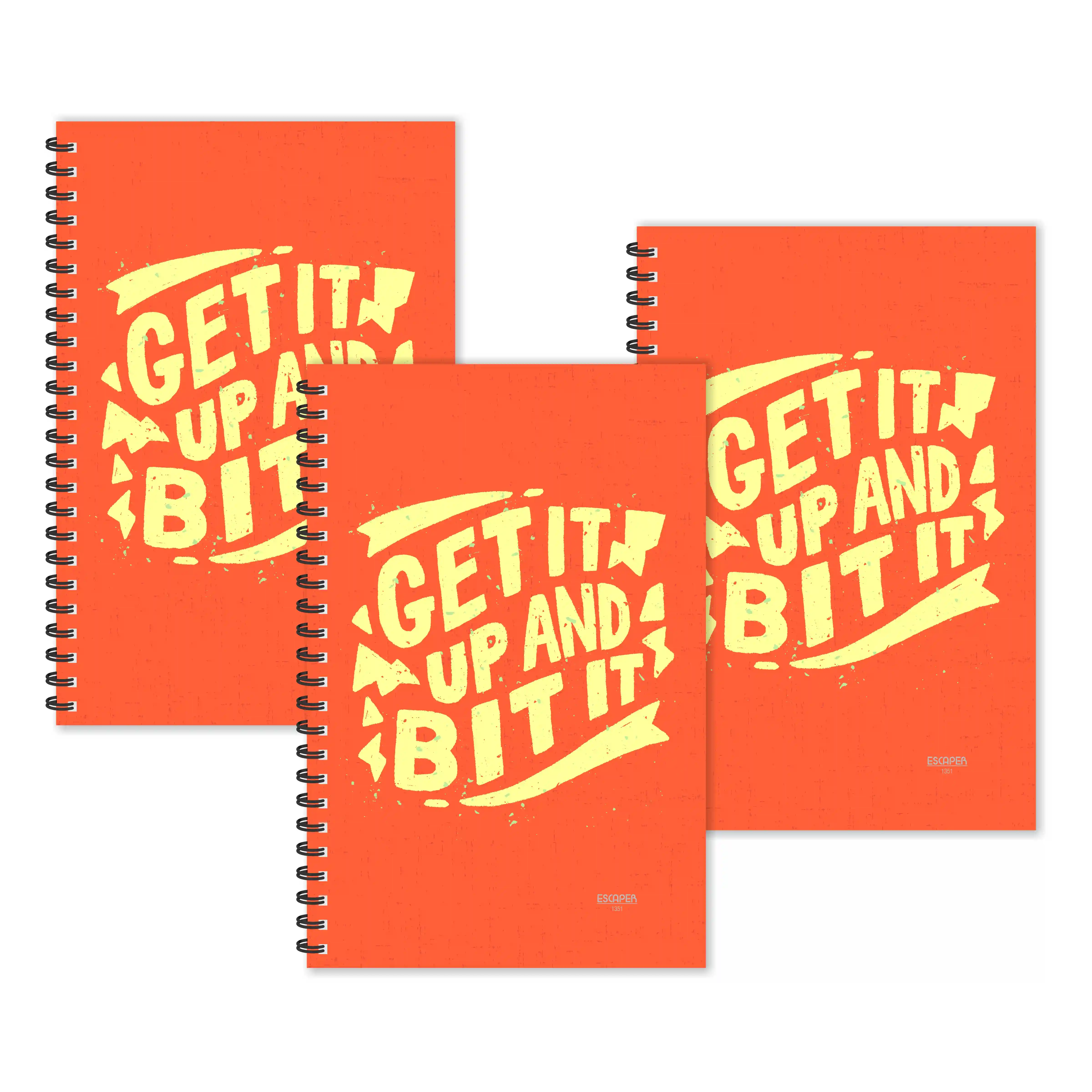 Get It Bit It Motivational Ruled Diaries - Pack Of 3