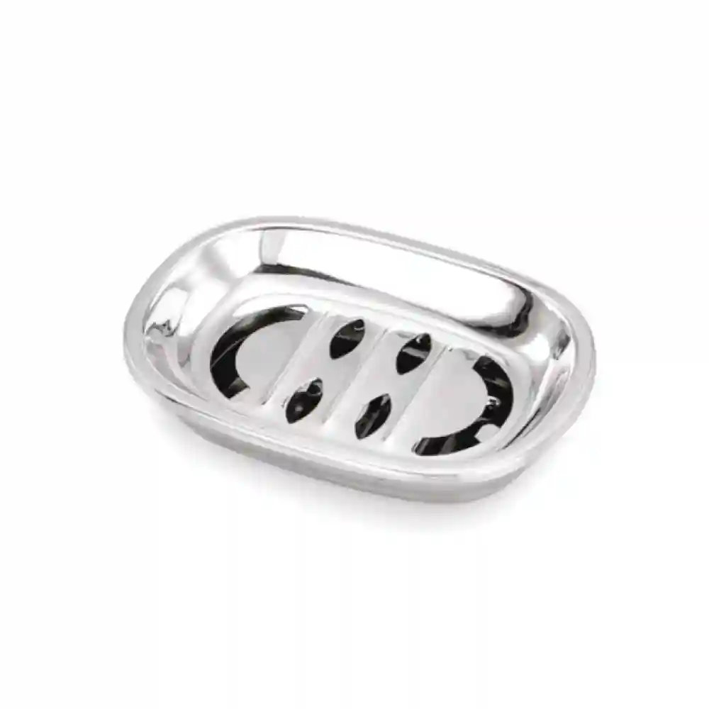 JVL Stainless Steel Capsule or Oval Open Soap Case