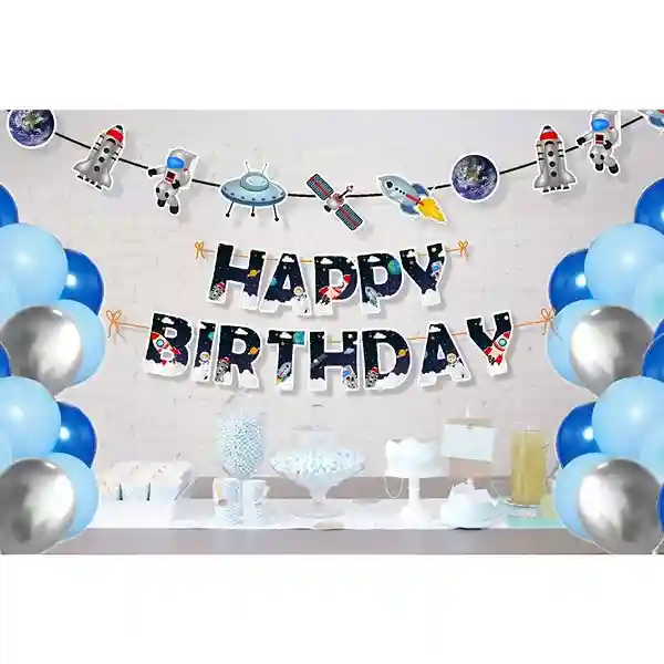 Space Birthday Letter Bunting Kit (Pack Of 42 Pcs)