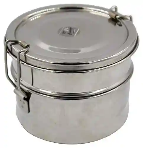 Jvl Stainless Steel Lunch Box For Kids Double Two Layer Tiffin Box - Medium Size