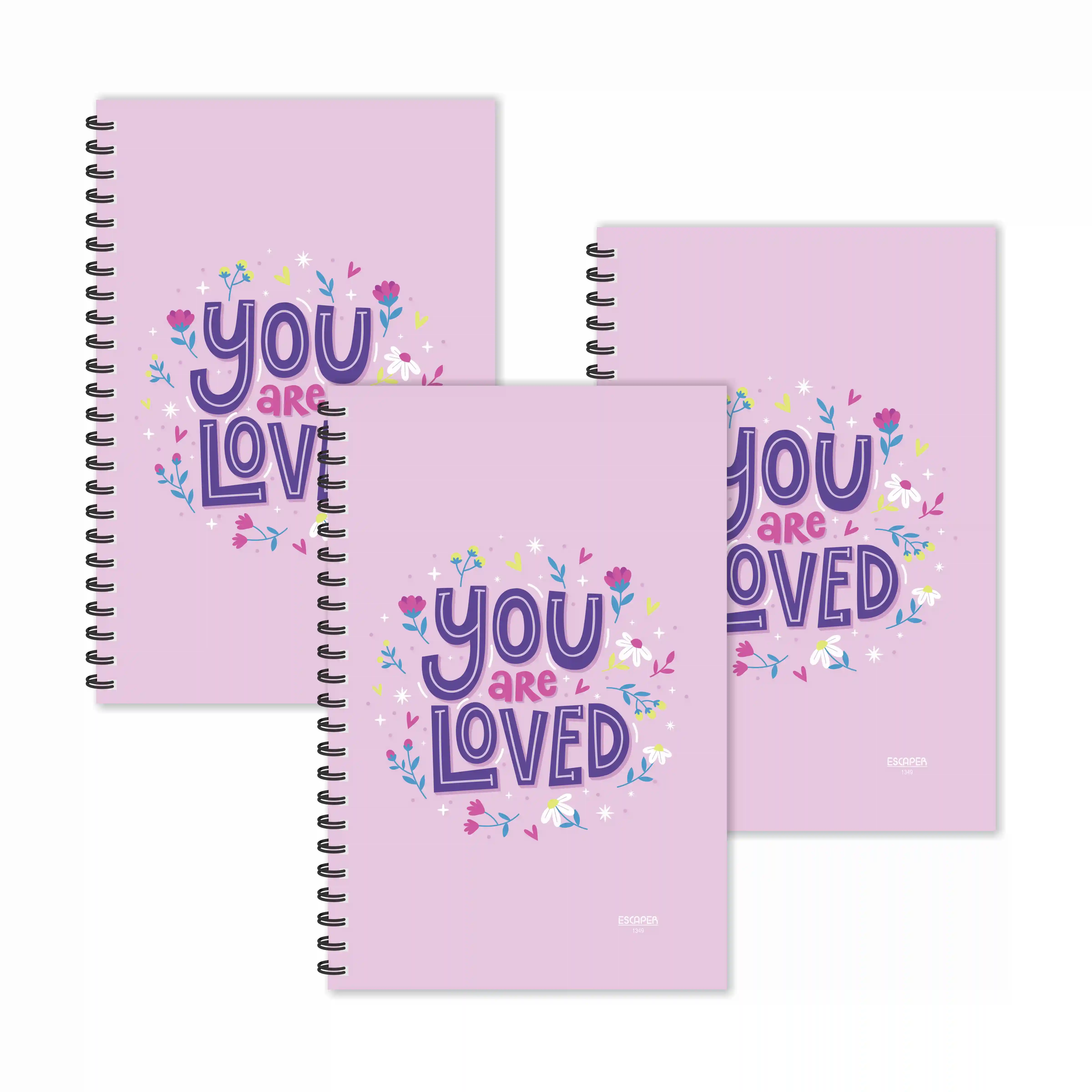 "You Are Loved" Ruled Diaries - Pack Of 3