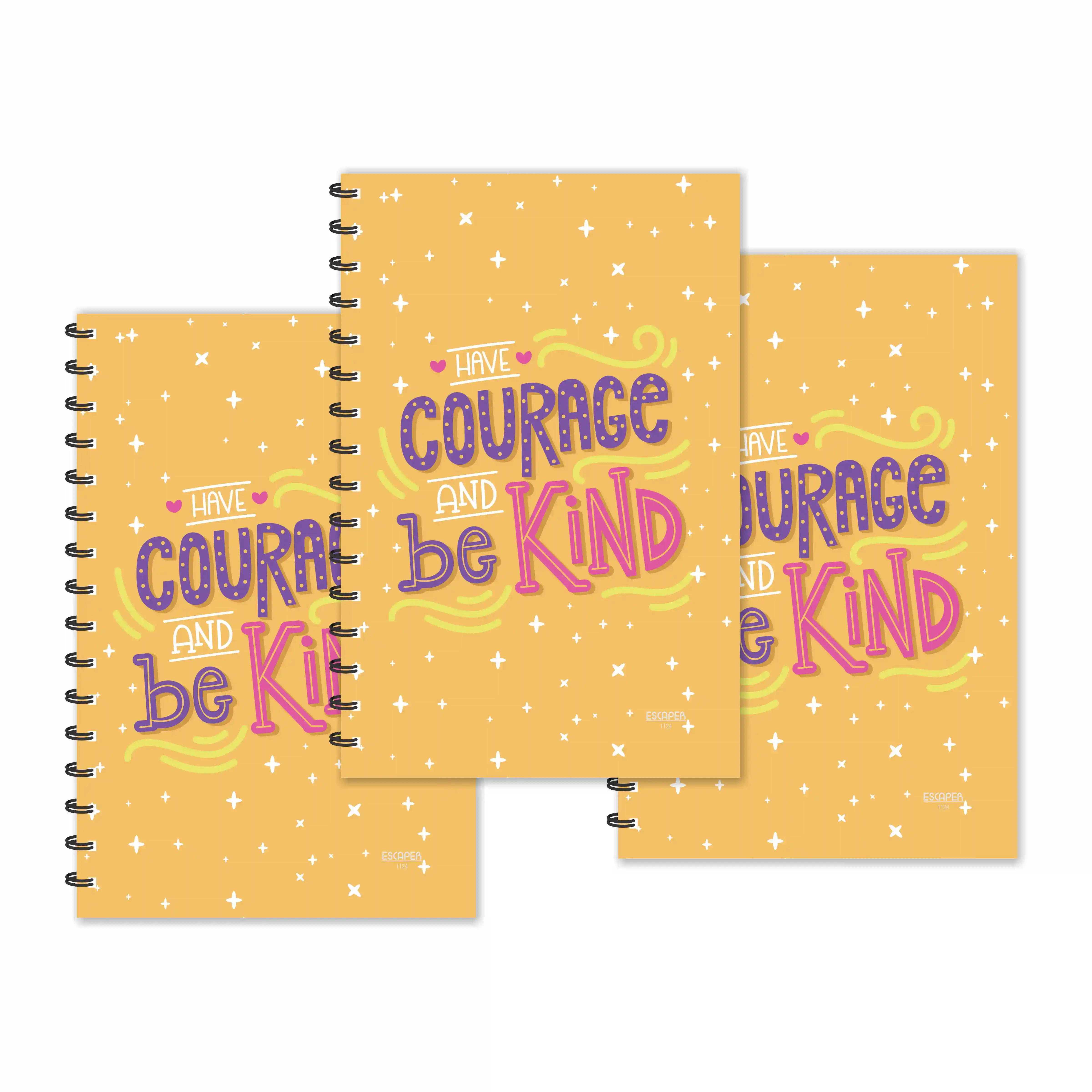 Have Courage & Be Kind Motivational Diaries - Pack Of 3