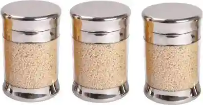 JVL Stainless Steel Airtight Fusion Food Storage Canister Multipurpose Unbreakable Jar - 200 Ml