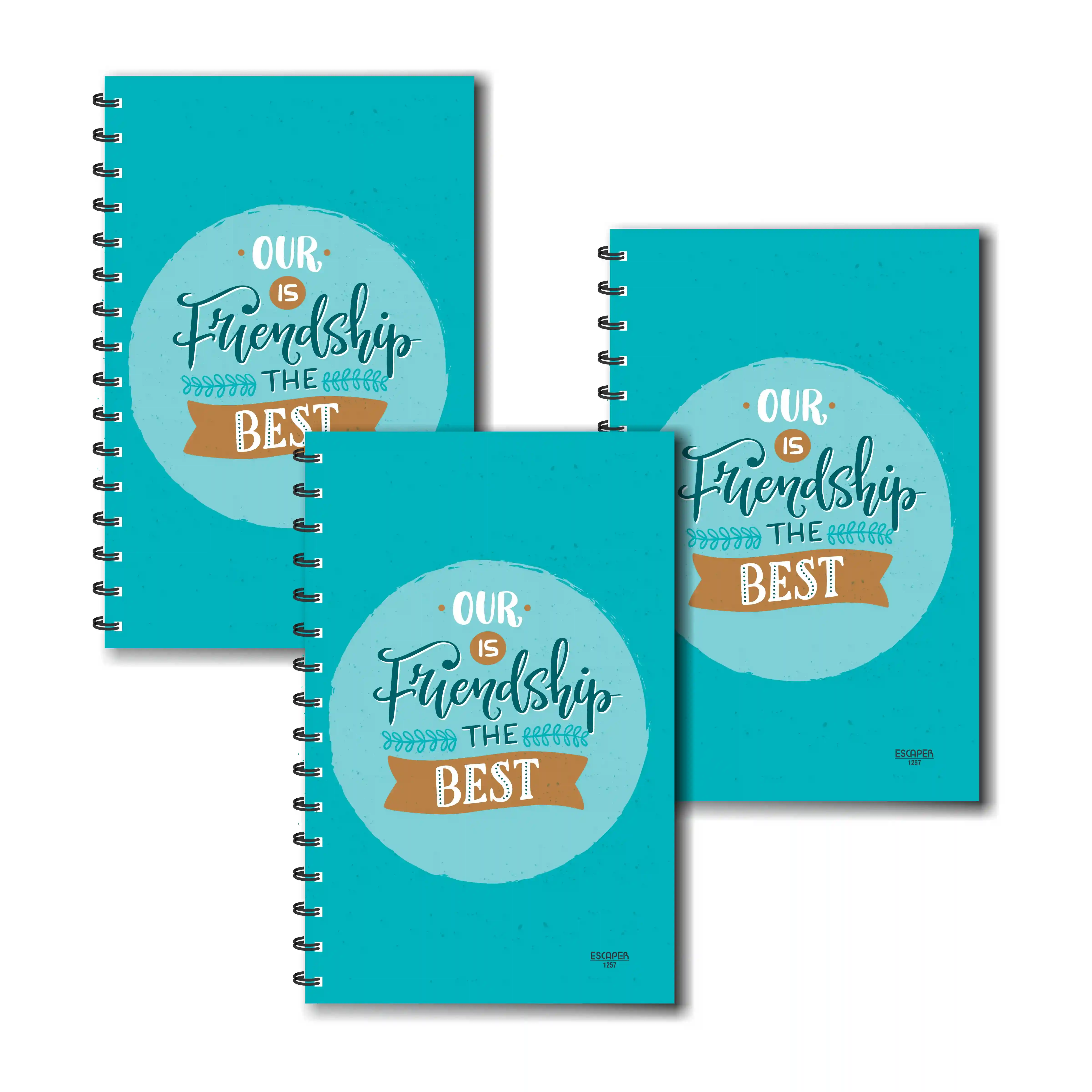 Our Friendship Is The Best Friendship Designer Ruled Diaries - Pack Of 3