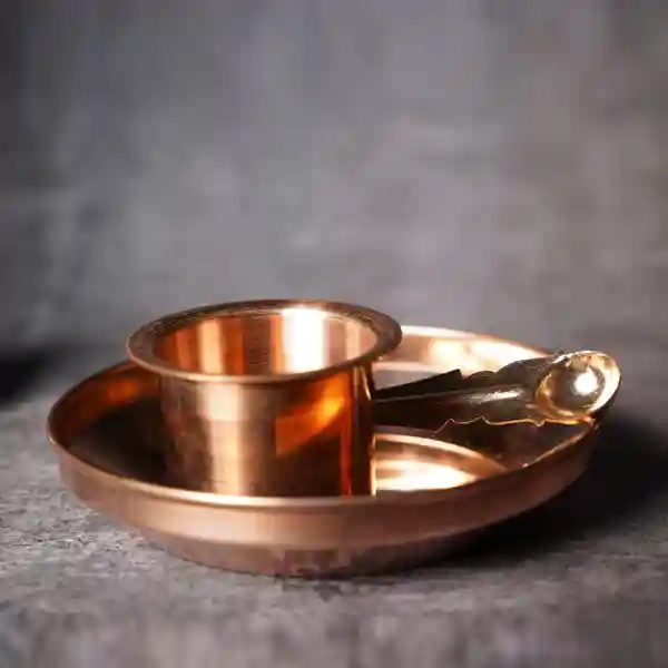 Holy Panchapatra Copper Set