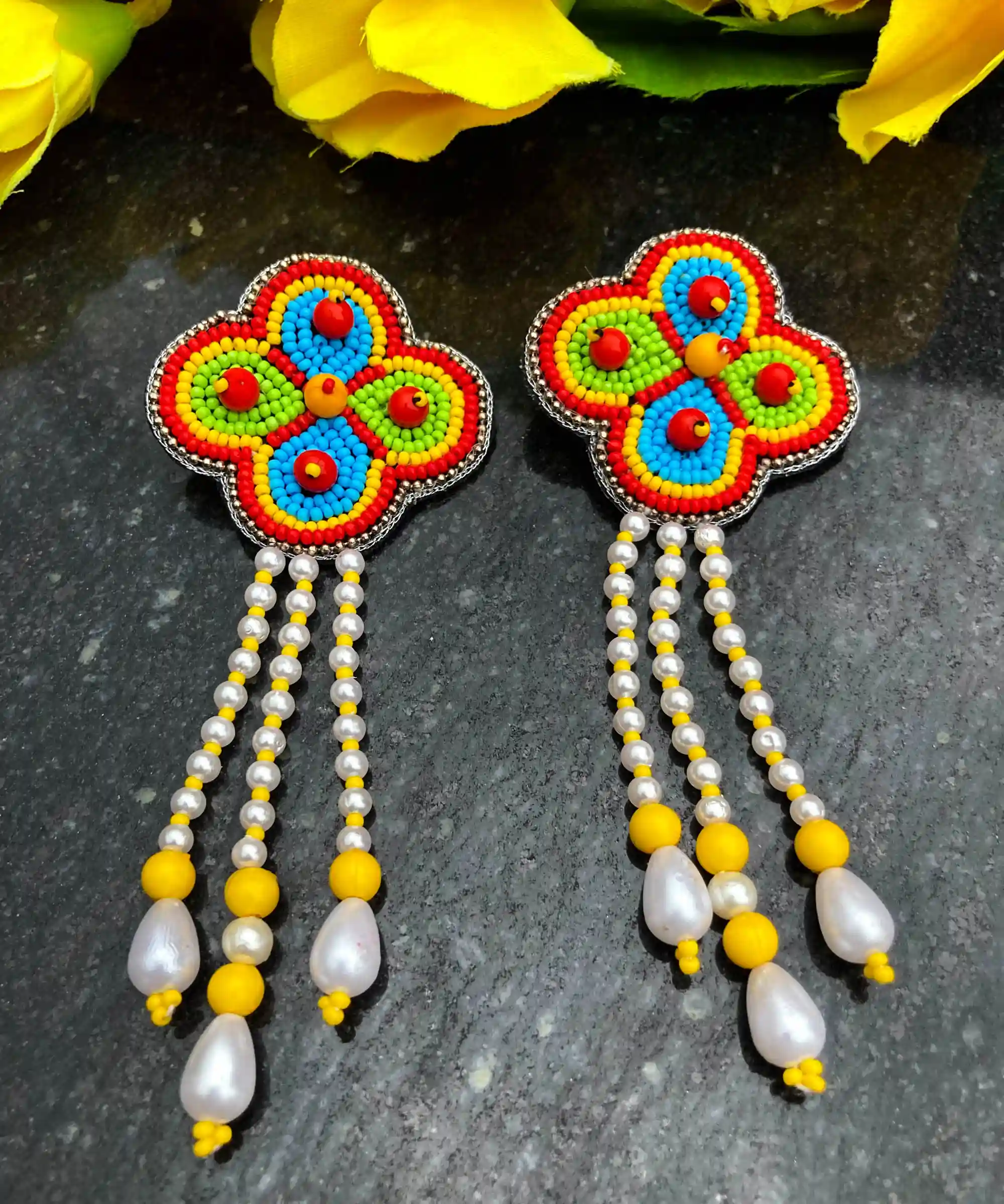 Handcrafted Anvi Multicolor Earring