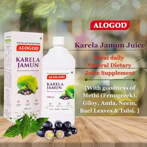 Karela & Jamun Juice-1L | Blood sugar Level Management | Suitable for Diabetes & Prediabetes Care