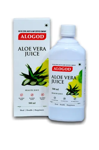 ALOGOD AloeVera Juice Controls Blood Sugar Naturally No Added Sugar | No Added Colour | No Added Flavor Diabetes Care Pure Herbal AloeVera Juice | Size: 1000ml