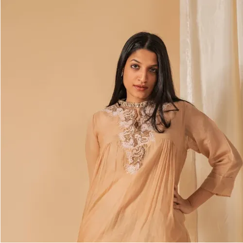 Sepia Linen Kurti Dress