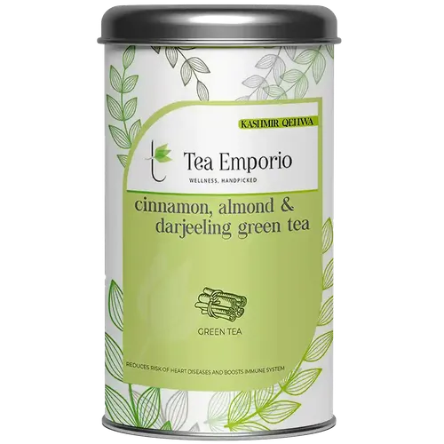 Kashmiri Kahwa Green Tea - 50 Gm Tin Caddy